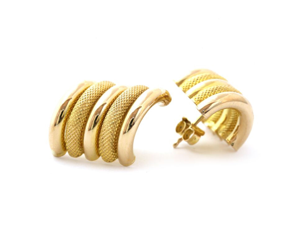Golden Feather Studs