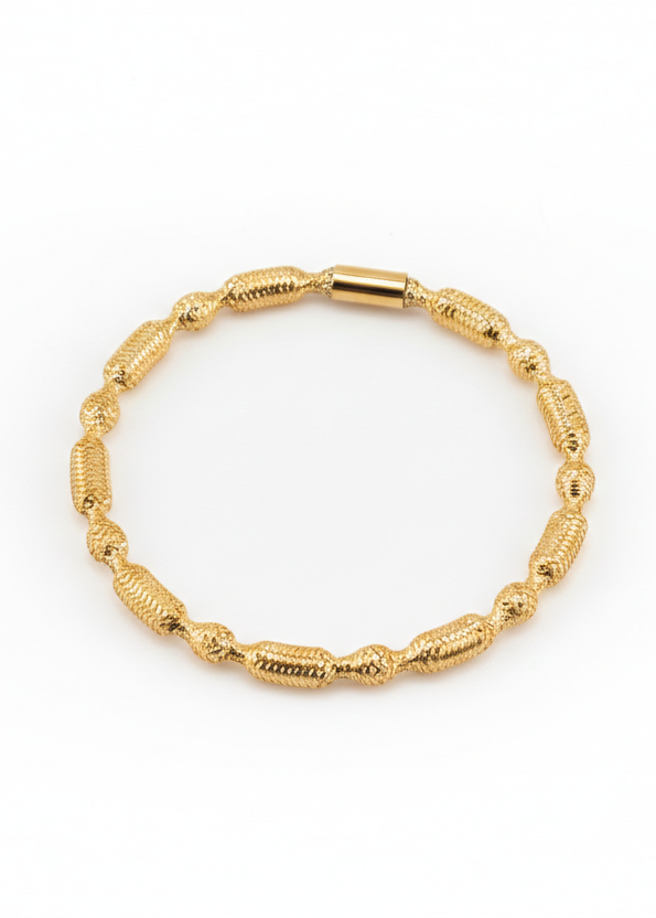 Elastic Mesh Gold Bracelet