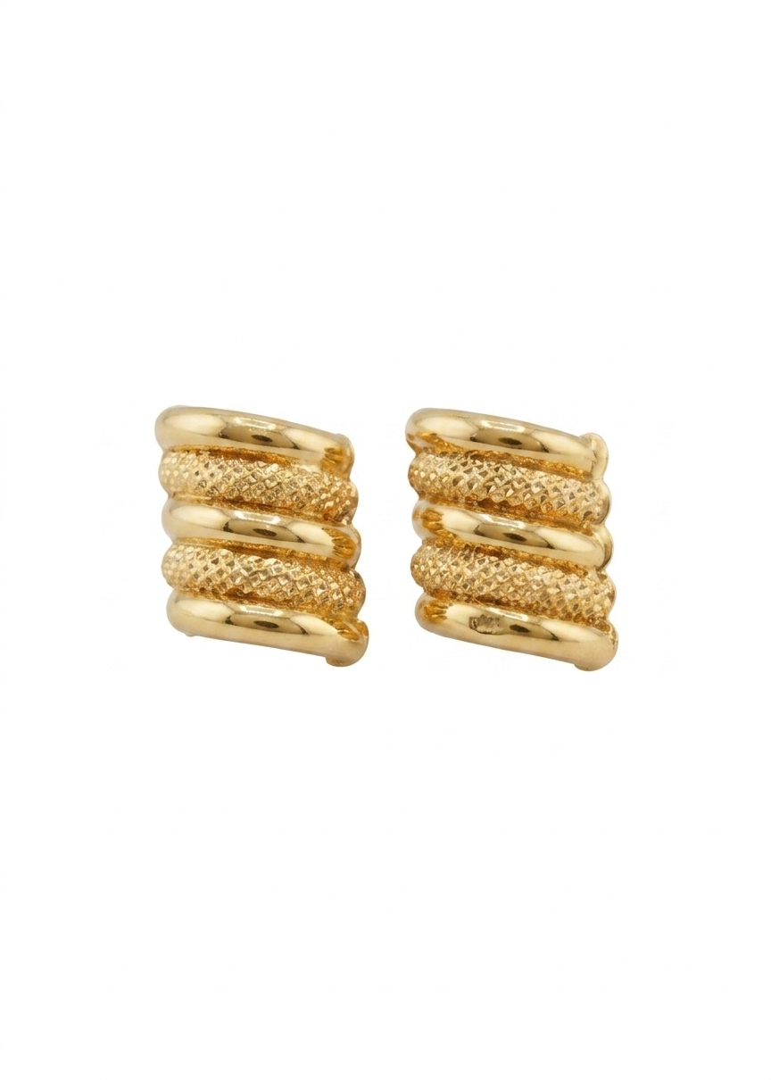 Golden Feather Studs