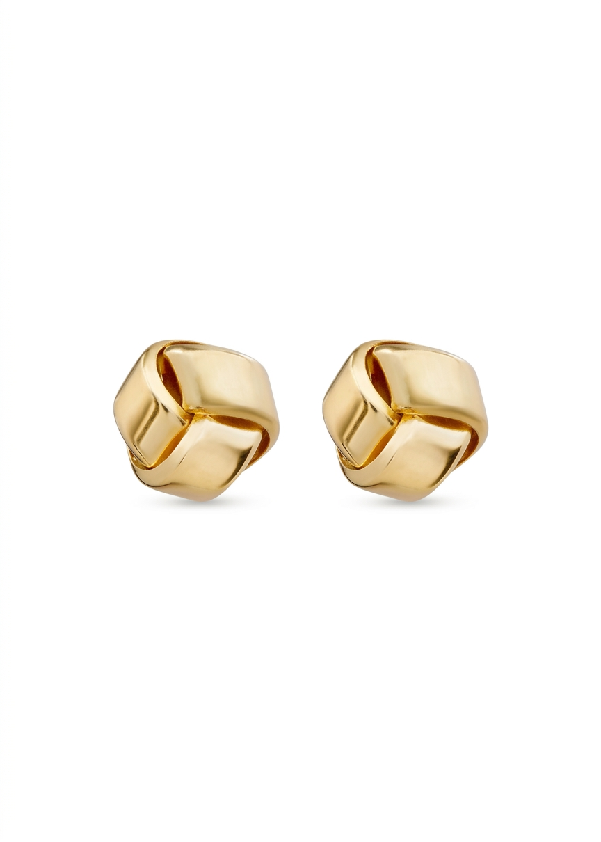Golden Knot Studs