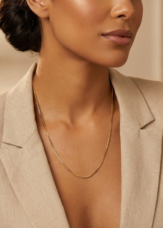 18k Gold Box Chain